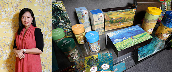 黃僖偲(左圖), 梵高授權產品(右圖) 黃僖偲(左圖), 梵高授權產品(右圖)